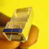 CONNECTEUR RESEAU REF.(RJ45) MALE BLINDEE INOX PLASTIQUE TRANSPARENT