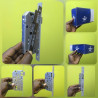 COFFRET SERRURE A CYLINDRE LAPERCHE FRANCE RECTANGLE GRIS