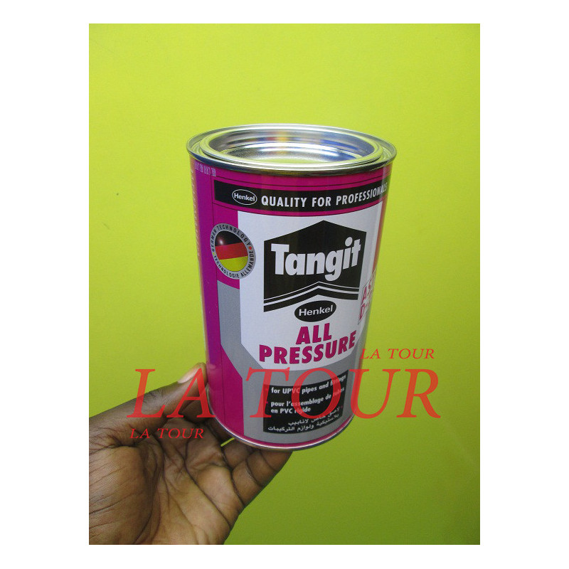 COLLE PVC TANGIT BOITE 1KG FERMETURE PLATE (ASTM D2564) TRANSPARENT