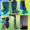 BOTTES CAOUTCHOUC N°40 VERTE SEMELLE NOIRE