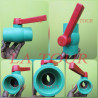 VANNE D'ARRET PPR Ø 50 (1½)'' A BOISSEAU ROUGE/VERT CLAIR