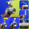 VANNE D'ARRET Ø 25 20/27 (¾)'' A BOISSEAU JAUNE VENUS CHROME