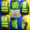 GILET FLUORESCENT (1°CHOIX) XL VERT CITRON BT COUTURE NOIRE ORIGINAL