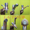 ROBINET LAVABO TETE RONDE 1/4 TOUR TONOBO INOX