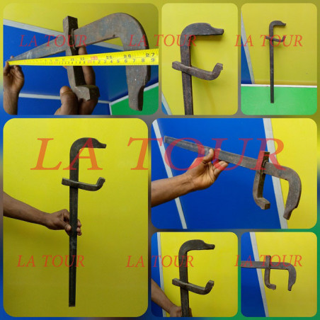 SERRE JOINT METALLIQUE MACON 70CM BORD CARRE IMPORTE GRIS