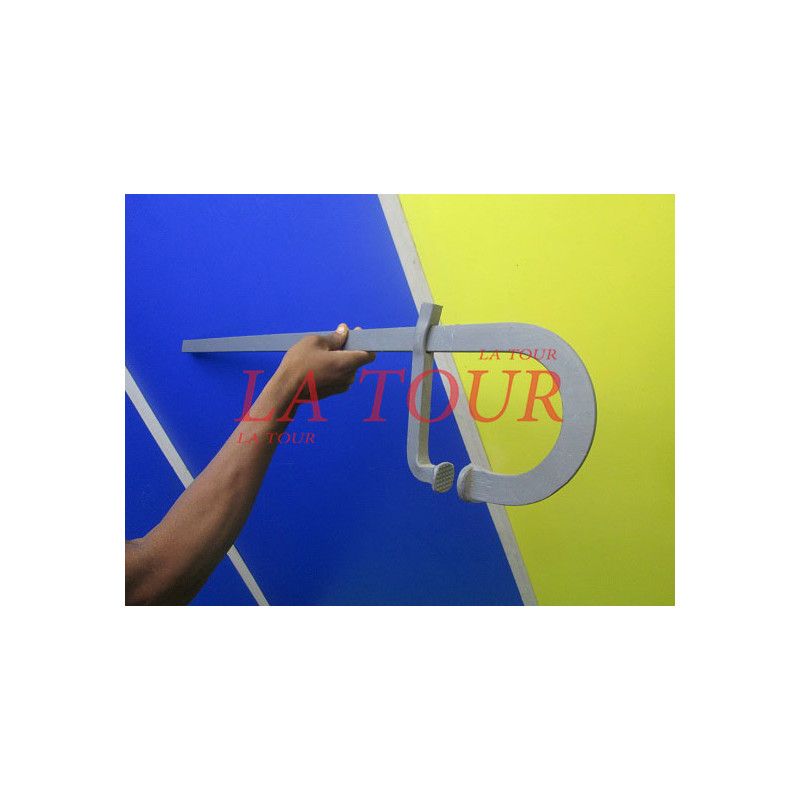 SERRE JOINT METALLIQUE MACON 100CM BORD ROND LOCAL GRIS