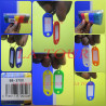 PORTE CLES ETIQUETTE PLASTIFIEE COULEUR