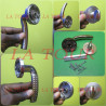 POIGNET ARRIERE PORTE METALLIQUE+JEU DE 3 CLES ORDINAIRES KALE INOX