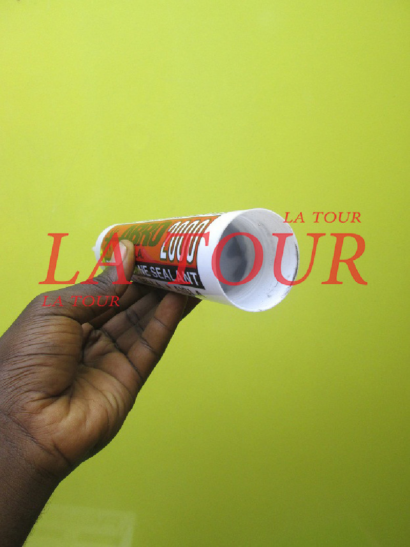 SILICONE MASTIC EN TUBE 310ML AVEC ACIDE ABRO 2000 NOIR