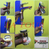 MITIGEUR LAVABO (FLEXIBLE+BONDE) REF.(N33) CHOICE CHROME