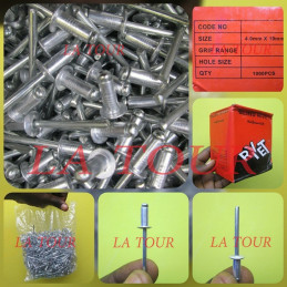 RIVET DE 4,0x19MM ALUMINIUM...