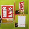PANNEAU D'IDENTIFICATION EXTINCTEUR EAU+ADDITIF CLASSE ABF ROUGE BLANC BLEU
