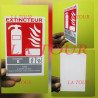 PANNEAU D'IDENTIFICATION EXTINCTEUR CO2 CLASSES B ROUGE BLANC GRIS
