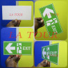 PANNEAU SORTIE DE SECOURS (EXIT GAUCHE) VERT BLANC