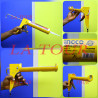 PISTOLET SILICONE Ø 55  INGCO JAUNE NOIR CHROME