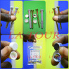 VIS TETE CACHEE 08CM CHROME SC LAITON BLANC