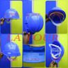 CASQUE DE CHANTIER EN PLASTIQUE FRANCE OPALE BLEU