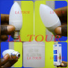 AMPOULE ECONOMIQUE A VIS 05W LED E27 CANDLE LAMPE LUMIERE VIOLET