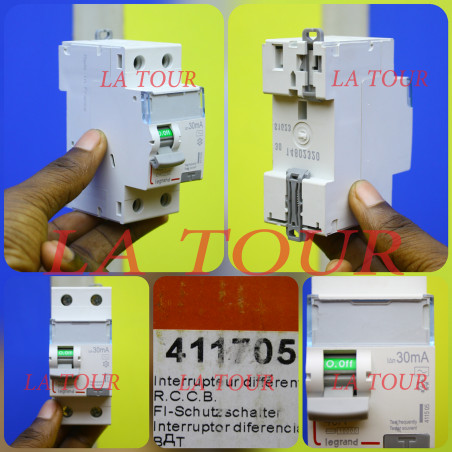 Disjoncteur différentiel TrIPhasé Interrupteur Differentiel 2P 30Ma Debflex | 40A Type AC Blanc