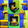 MARTEAU PIQUEUR 800W ROTARY HAMMER REF.(RGH9028) INGCO JAUNE/NOIR