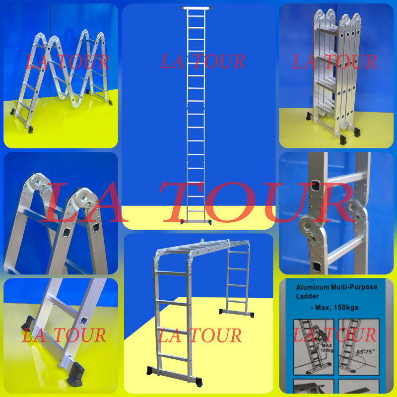 ECHELLE PLIANTE ARTICULEE 05ML 16 MARCHES ALUMINIUM