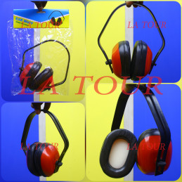 CASQUE ANTI BRUIT NOIR ROUGE