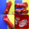 GANTS PLASTIQUES MANUTENTIONNAIRES AMERICAN SAFETY ROUGE