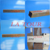 TUBE CARRE ACIER NOIR 5,80ML 20x20x1,00MM
