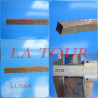 TUBE CARRE ACIER NOIR 5,80ML 25x25x1,00MM