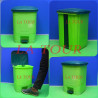 POUBELLE EN PLASTIQUE 020L BUREAU A PEDALE VERT POUBELLE EN PLASTIQUE 020L BUREAU A PEDALE VERT