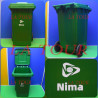 POUBELLE EN PLASTIQUE 100L A ROULETTES VERT