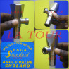 ROBINET EQUERRE DOUCHE 15/21 TETE TRIANGLE 1/4 TOUR STANDARD INOX