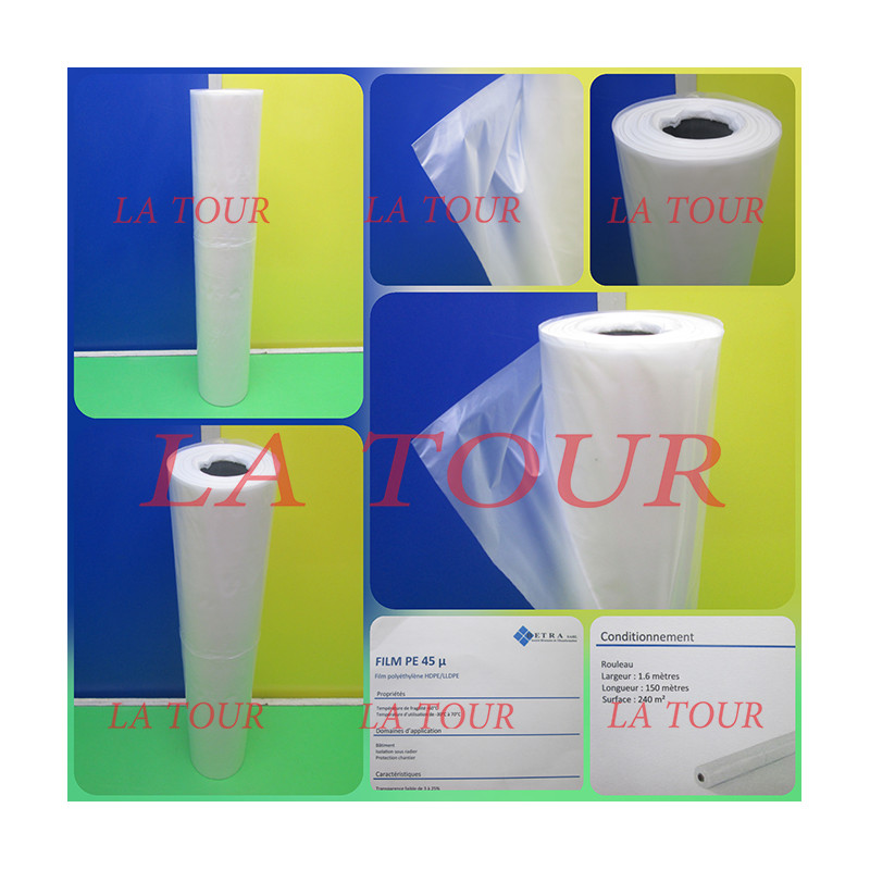 FILM PROTECTION POLYANE ROULEAU PLIE(H:1,60ML) 150M 240M² BETRA BEIGE