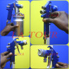 PISTOLET PEINTURE+RESERVOIR PORTE PEINTURE (4001) SAGOLA BLEU INOX