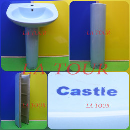 COLONNE LAVABO CASTLE BLEU