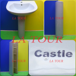 COLONNE LAVABO CASTLE GRIS