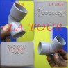 COUDE PVC 1/4 Ø 40 SAFPLAST COGELEC GRIS