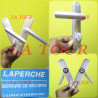 POIGNÉE SERRURE DE DOUCHE LAPERCHE CHINE A.ABLOY ARGENTE CHROME