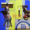 CYLINDRE SERRURE REF.(123) LA CLÉ LAITON