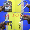 CADENAS INCOPIABLE 70MM 3 CLÉS ALARME LOCK CHROME