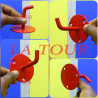 CROCHET ROND D'EXTINCTEUR ROUGE