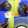ROULETTE MEUBLES PIVOTANTES 125MM SANS FREIN CAOUTCHOUC BLEU