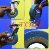 ROULETTE MEUBLES PIVOTANTES 75MM SANS FREIN CAOUTCHOUC BLEU