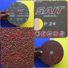 DISQUE A PONCER (FIBRE) Ø 180 22MM GRAIN 24 REF.(V04A) SAIT ROUGE