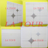 FAUX PLAFOND PVC LAMBRIS (32x440)CM REF.(A4) BLANC LOSANGE GRIS