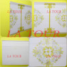 FAUX PLAFOND PVC LAMBRIS (32x440)CM REF.(A15) BLANC FLEURI JAUNE