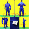 COMBINAISON DE CHANTIER A 1 GLISSIERE (XL) BLEU