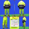 COMBINAISON DE CHANTIER 02PCS (XL) VERT FLUO BLEU NUIT