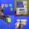 CYLINDRE INCOPIABLE A 5 CLES PARFAIT REF.(YPFDYPS) CHROME MULTICOLORE