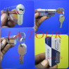 CYLINDRE LUXE 1 LANGUETTE(s) SQIEK CHROME(COMPLET)